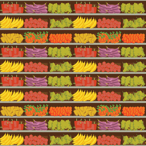 無縫模式的乳品部,牛奶貨架和新鮮健康的食物,在超市,選擇大的有機農(nóng)場產(chǎn)品的銷售在食品商店,酸奶背景矢量圖